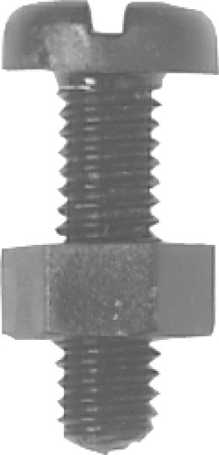 Slotted Pan Head License Plate Screw and Nut - M6-1.0 Diameter; 20mm Length (100 per pack)