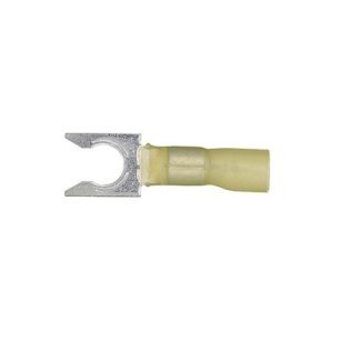 Spade Terminal 12-10 AWG 2-piece Heat Seal 1/4 Stud Size Yellow (50 per pack)