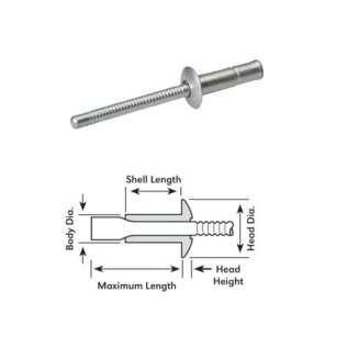 W/4 Nose Pcs heavy duty Rivet Tool (Sold Individually)