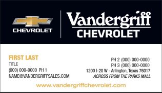 Generic One-Sided Business Card