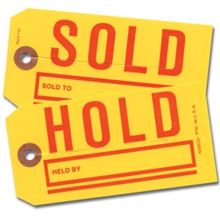 Hold/Sold Tags (250 per box) Jumbo