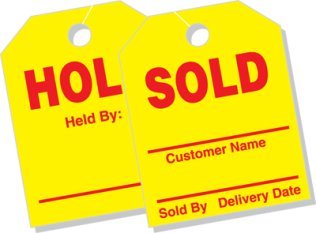 Hold/Sold Rearview Mirror Hang Tag (50 pack)