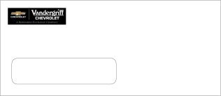 Vandergriff Chevrolet Window Envelope - 2500 ct