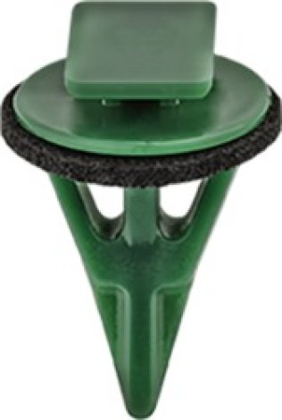Front Fender Molding Clip with Sealer for Subaru, Nylon, Green, 8 x 12mm Top and 14mm Bottom Head, 11.3 x 16mm Stem (Pack of 15)