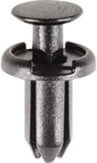 Front Bumper Push-Type Retainer for Toyota/Lexus, Nylon, Black, Fits 5mm Hole, 10mm Head, 10mm Stem Length (Pack of 25)