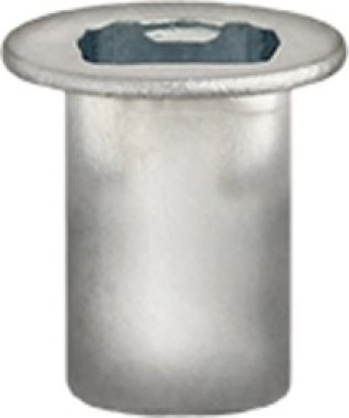M5-.8 Specialty Insert; Grip Range: 0.5mm - 1.5mm; Head Diameter: 11mm; Shoulder Size: 7mm x 7mm; General Purpose; Zinc Plated (Pack of 15)