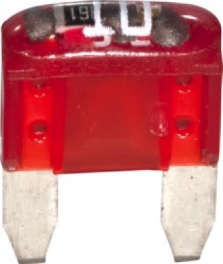 MINI Smart Glow Fuses-10 Amps , Red (Pack of 5)