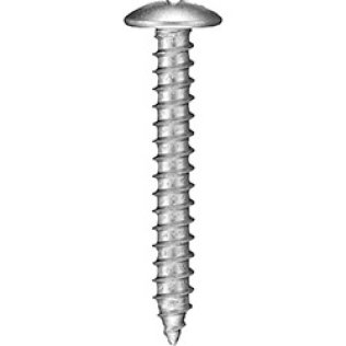 Sheet Metal Screw, Phillips Truss Head, Zinc Finish, Steel, #10 x 1-1/2" (Pack of 50)