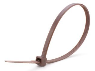 Brown Cable Ties Color-Coded, 4 " Length (Pack of 50)