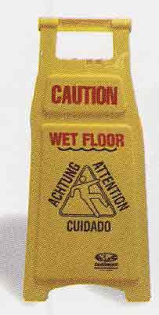 Wet Floor Sign Bilingual