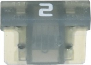 Low-Profile MINI Fuses-2 Amps , Gray (Pack of 5)