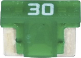 Low-Profile MINI Fuses-30 Amps , Green (Pack of 5)