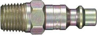Heavy-Duty Quick Disconnect Plug 1/4 Standard Industrial Male NPTF 1/4-18 (Pack of 2)