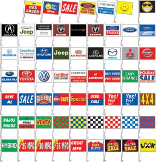 Clip-On Car Window Flag (sold individually)