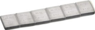 Uncoated Lead Adhesive Type Wheel Weight for Light, Medium and Heavy-Duty Trucks - 2 oz. Segments, 6 Segments per Strip, 12 oz. Total Strip Weight, 1-1/4" Strip Width (Pack of 8)