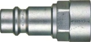 Push-Button Coupler Plug Steel with Plastic Cover 1/4 High Flow Female NPTF 1/4-18 (Pack of 1)