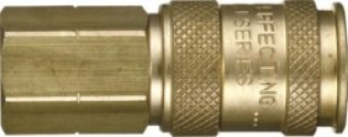 Dixon - Heavy-Duty Quick Disconnect Coupler Brass 3/8 High Flow Female NPTF 3/8-18 (Pack of 1)
