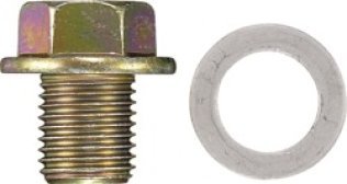 Metric Drain Plug with Aluminum Gasket - M14-1.50 Thread Size, 17mm Hex Size, Honda (Long Version) (Pack of 10)