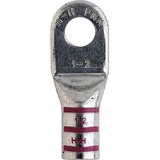 Tru-Crimp® - Battery Cable Lugs-1 Gauge, Extreme-Duty , Pink, 3/8" Stud Size (Pack of 5)