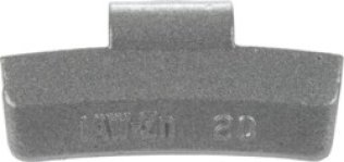IAWZ Series Zinc Clip-On Wheel Weight with Hardened Spring Steel Clips, Polymer Coated, OE Design, Suitable for Light Truck, 45g (Pack of 25)