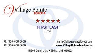 Village Pointe Toyota Business Card