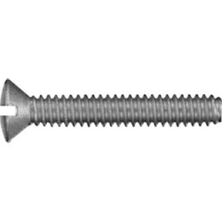 Machine Screw, Slotted Oval Head, Plain Finish, 18-8 Stainless Steel, 10 x 3/8" (Pack of 50)