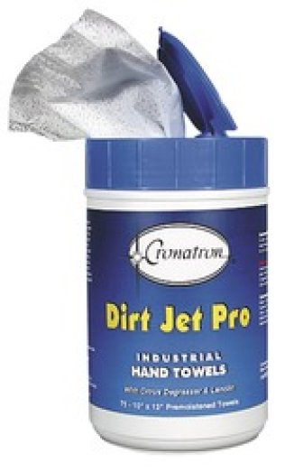 Cronatron® - Dirt Jet Pro Hand Cleaner Wipes, Colorless, Liquid on Towelette Form, 12" Length, 10" Width, 75 Pieces Bucket (Pack of 1)