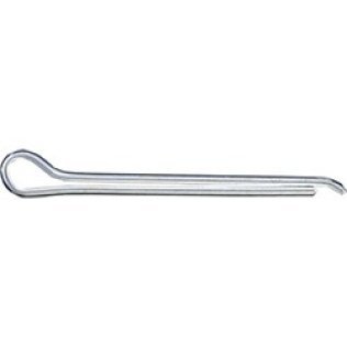 ANSI B18.8.1 Hammerlock Cotter Pin, Steel, Zinc Finish, 0.5" Head Diameter, 1/4 x 3" (Pack of 50)
