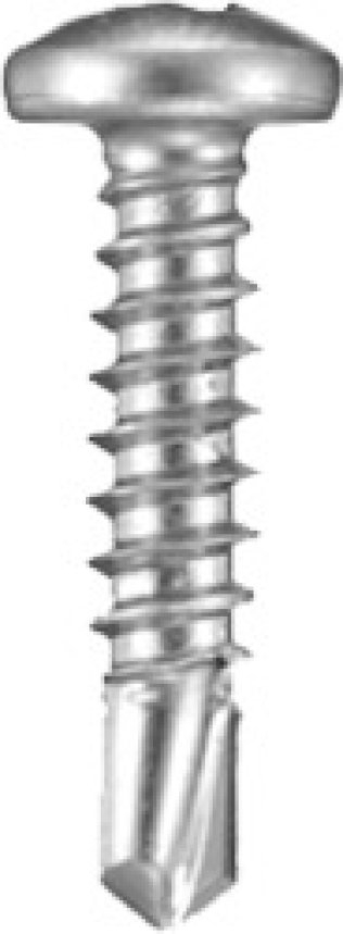 Phillips Pan Head Drill Point Screw, Zinc, #8 Diameter, 3/4" Length, Resisto-Plate TF (Pack of 100)
