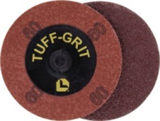 Tuff-Grit - Grinding Disc, Use on Right Angle and Flexible Shaft Grinders, Aluminum Oxide Grain, Twist-On Arbor, 50 Grit, 2" Diameter (Pack of 10)