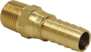 Hose Barb, Brass, 3/8" (-6) x 3/8-18, Hose x Male NPT Swivel, 150PSI (Pack of 2)