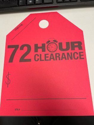 72hr Clearance