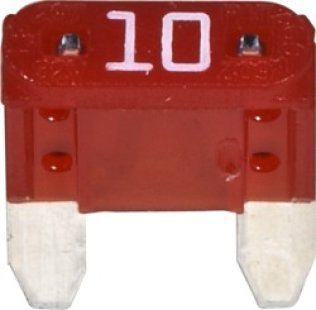 MINI Fuse, 10 Amps, 32 Volts DC, Red (Pack of 5)