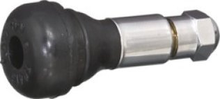 Tubeless Tire Snap-In Valve with Chrome Sleeve/Cap, 1-1/4" Length, 1.25" Hole Diameter (Pack of 10)