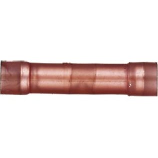 Butt Connector, Moisture Resistant, 22 to 18 AWG, 1" Length, Red (Pack of 20)