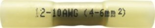 Tuff-Seal® - Butt Connector, 2-Piece Heat Seal, Polyolefin Insulated, 12 to 10 AWG, 1.64" Length, Yellow (Pack of 25)