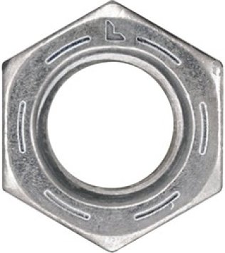 Tuff-Torq® - ANSI B18.2.2 Hex Nut, Grade 8, Alloy Steel, Zinc Finish, Coarse Thread, 9/16" Across Flats, 21/64" Thickness, 3/8-16 (Pack of 100)
