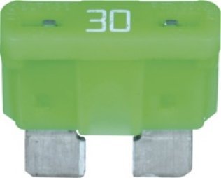 ATO/ATC Fuse with Element Indicator, 30 Amps, Green (Pack of 5)