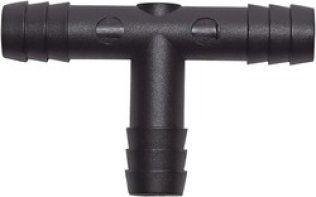 Vacuum Hose Connector, 3/8 x 3/8 x 3/8", Tube x Tube x Tube (Pack of 10)