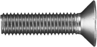 Flat Head Socket Cap Screw, A4 Stainless Steel, Plain Finish, Coarse Thread, 5mm Hex Key, M8-1.25 x 16mm (Pack of 10)