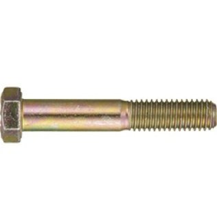 Hex Cap Screw, Grade 8, Alloy Steel, Yellow Zinc Finish, Fine Thread, 35/64" Head Height, 1-5/16" Across Flats, 7/8-14 x 3" (Pack of 10)