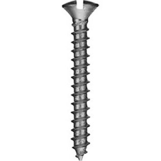 Sheet Metal Screw, Slotted Oval Head, Steel, Zinc Finish, #8 x 3/4" (Pack of 100)