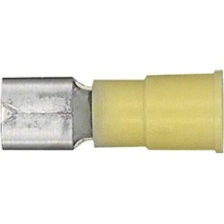 Female Quick Slide, 3/8" Tab Width, Nylon Insulated, 12 to 10 AWG (Pack of 25)