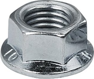 Metric Exhaust Spinlock Nut for Imported Vehicles, Zinc Finish, M10 x 1.25 Thread, 14mm Across Flats, 20mm Flange OD (Pack of 25)