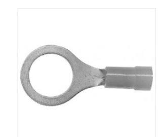 Ring Tongue Terminal, Polyvinyl Insulated, 12 to 10 AWG, 7/16-1/2" Stud Size, Yellow (Pack of 50)