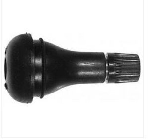 Tubeless Tire Snap-In Valve, 1-1/4" Length, 15" Rim Diameter, 0.625" Hole Diameter (Pack of 10)