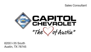 Business Cards for Capitol Chevrolet Sales ConsultantGeneric- 500 count per box