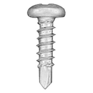 Phillips Pan Head Drill Point Screw, Zinc, #6 Diameter, 3/8" Length, Resisto-Plate TF (Pack of 100)