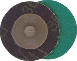 3M™ - Green Corps Roloc Grinding Disc for Fast Cutting, Long Life, Aluminum Oxide Grain, Twist-On Arbor, 60 Grit, 3" Diameter (Pack of 10)
