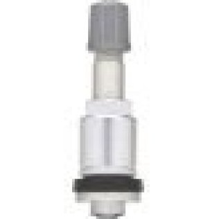 Silver Fixed-Angle Metal TPMS Valve - 1 Pack (Valve Only) (Pack of 1)